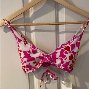 Carve Designs Fuchsia and Red Bikini Top
